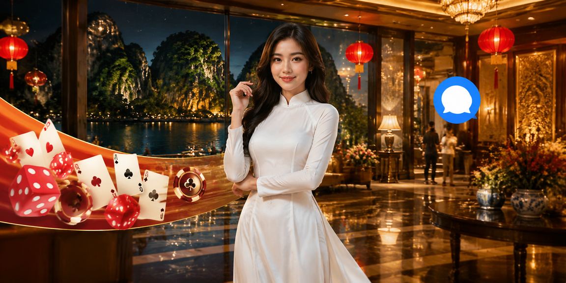 Người dùng tham gia trò chơi bài trực tuyến tại khu vực Ninh Bình với trang phục truyền thống