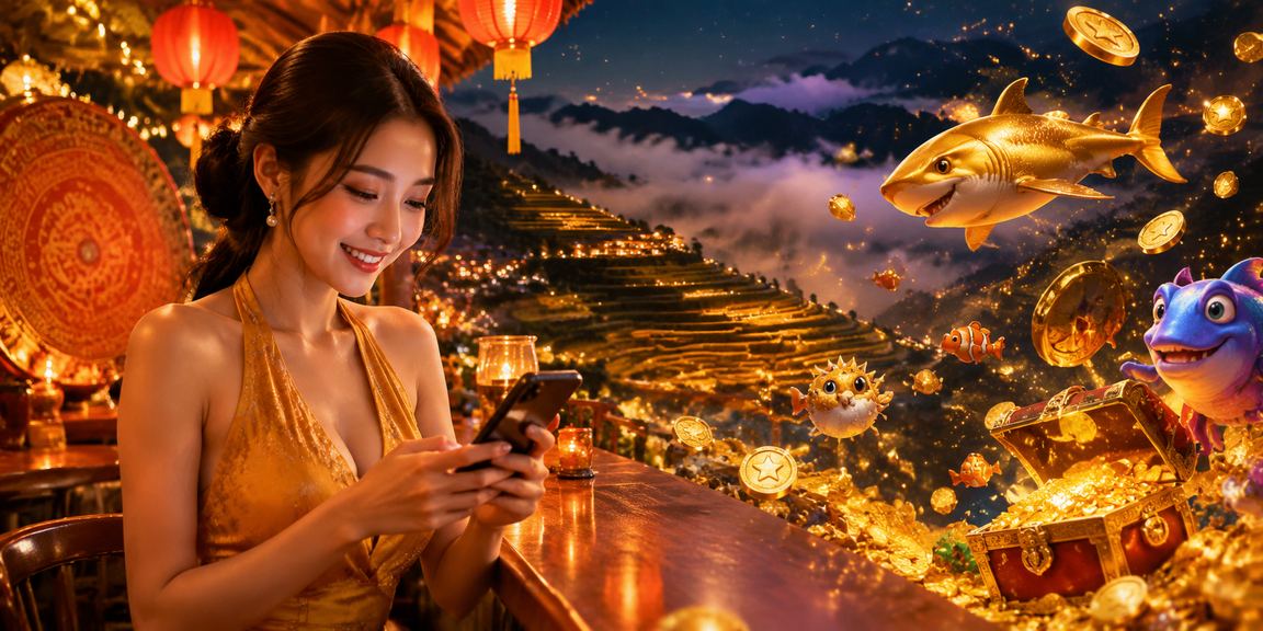 Người dùng chơi casino trên điện thoại tại chợ đêm Sa Pa